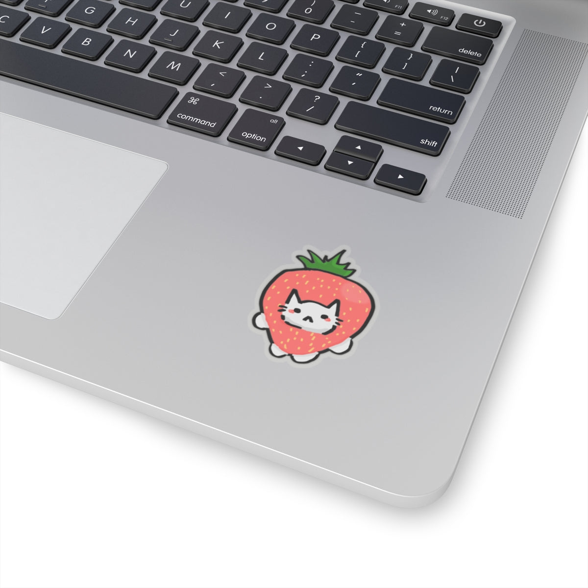 Silly Little Strawberry Cat Sticker